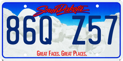 SD license plate 86QZ57