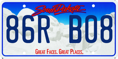SD license plate 86RB08