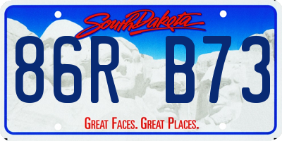 SD license plate 86RB73