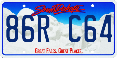 SD license plate 86RC64