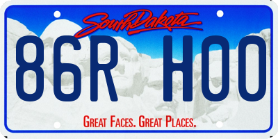 SD license plate 86RH00