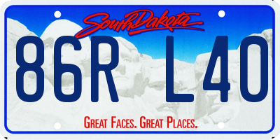 SD license plate 86RL40