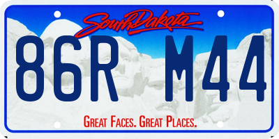 SD license plate 86RM44