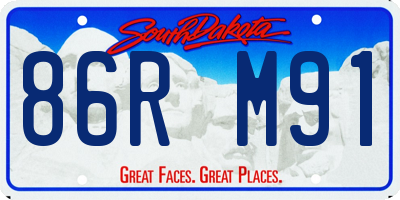 SD license plate 86RM91