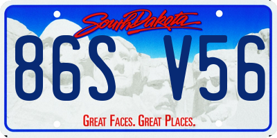 SD license plate 86SV56