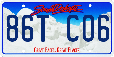 SD license plate 86TC06