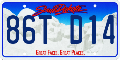 SD license plate 86TD14