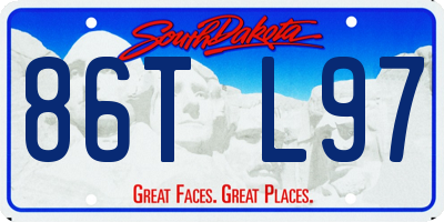 SD license plate 86TL97
