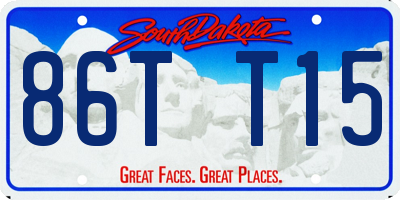 SD license plate 86TT15