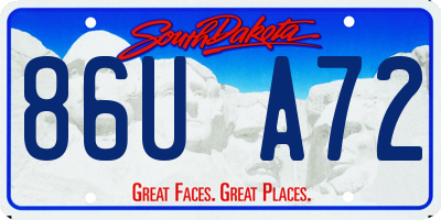 SD license plate 86UA72