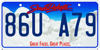 SD license plate 86UA79