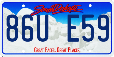 SD license plate 86UE59