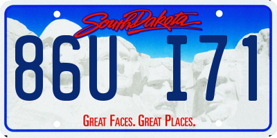 SD license plate 86UI71