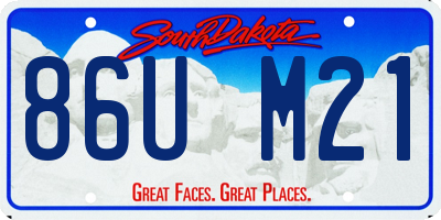 SD license plate 86UM21