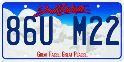 SD license plate 86UM22