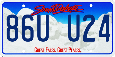 SD license plate 86UU24