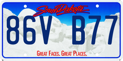 SD license plate 86VB77