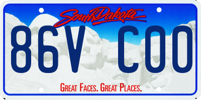 SD license plate 86VC00