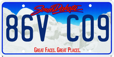 SD license plate 86VC09