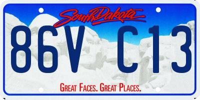 SD license plate 86VC13