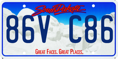 SD license plate 86VC86