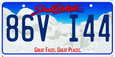 SD license plate 86VI44