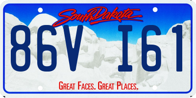 SD license plate 86VI61