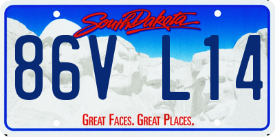 SD license plate 86VL14