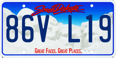 SD license plate 86VL19
