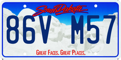 SD license plate 86VM57