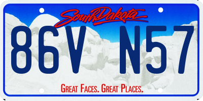 SD license plate 86VN57