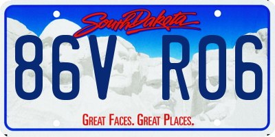 SD license plate 86VR06