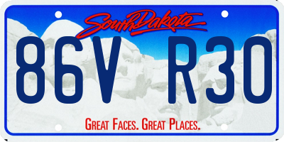 SD license plate 86VR30