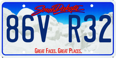 SD license plate 86VR32