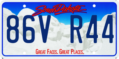 SD license plate 86VR44