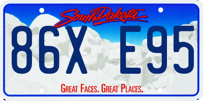 SD license plate 86XE95