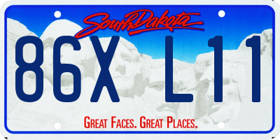 SD license plate 86XL11