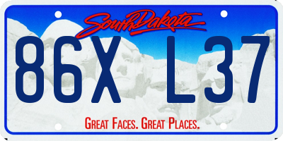 SD license plate 86XL37