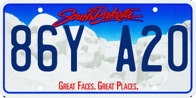 SD license plate 86YA20