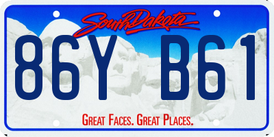 SD license plate 86YB61