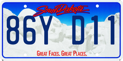 SD license plate 86YD11