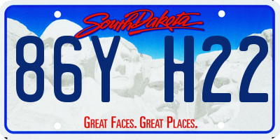 SD license plate 86YH22