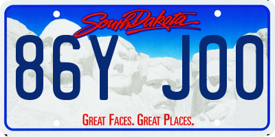 SD license plate 86YJ00
