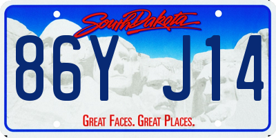 SD license plate 86YJ14