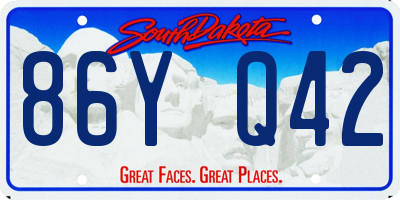 SD license plate 86YQ42