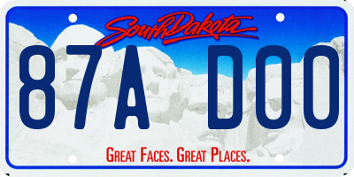 SD license plate 87AD00