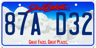 SD license plate 87AD32