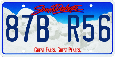SD license plate 87BR56