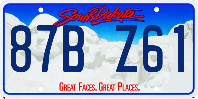 SD license plate 87BZ61