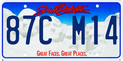SD license plate 87CM14